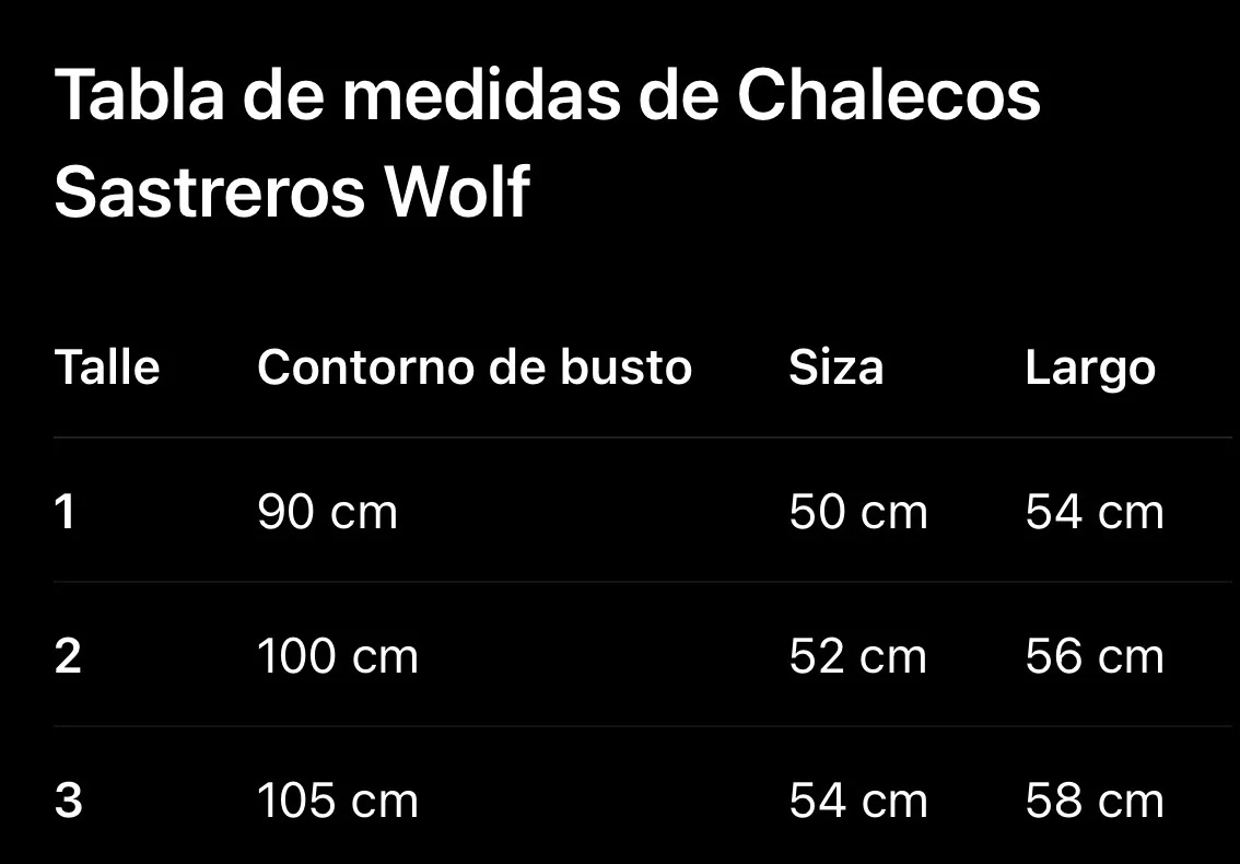 Chaleco wolf